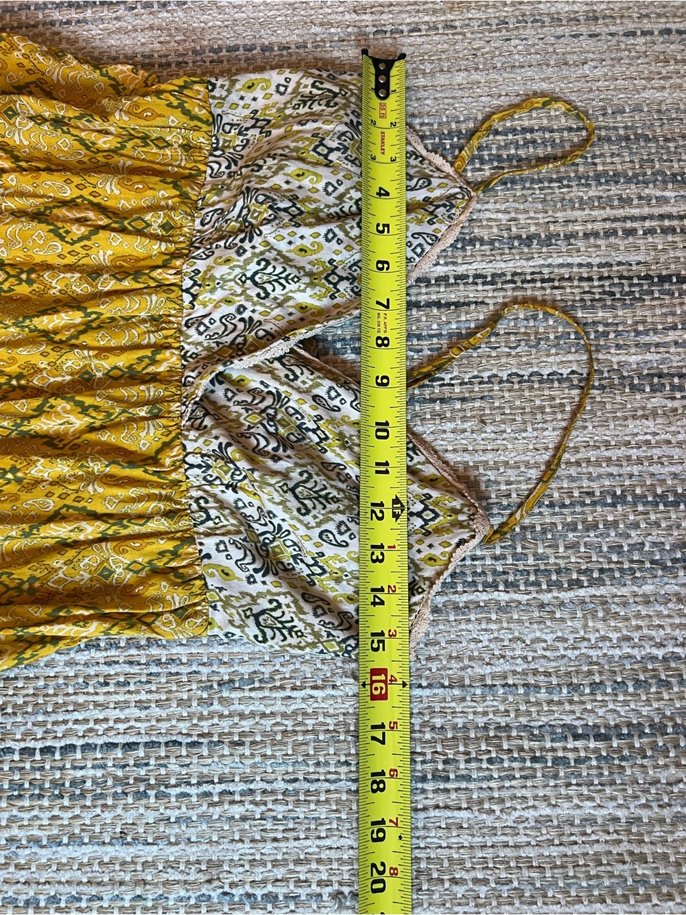 miami Yellow Tiered Patterned Spaghetti-Strap Sundress - Picture 10 of 16